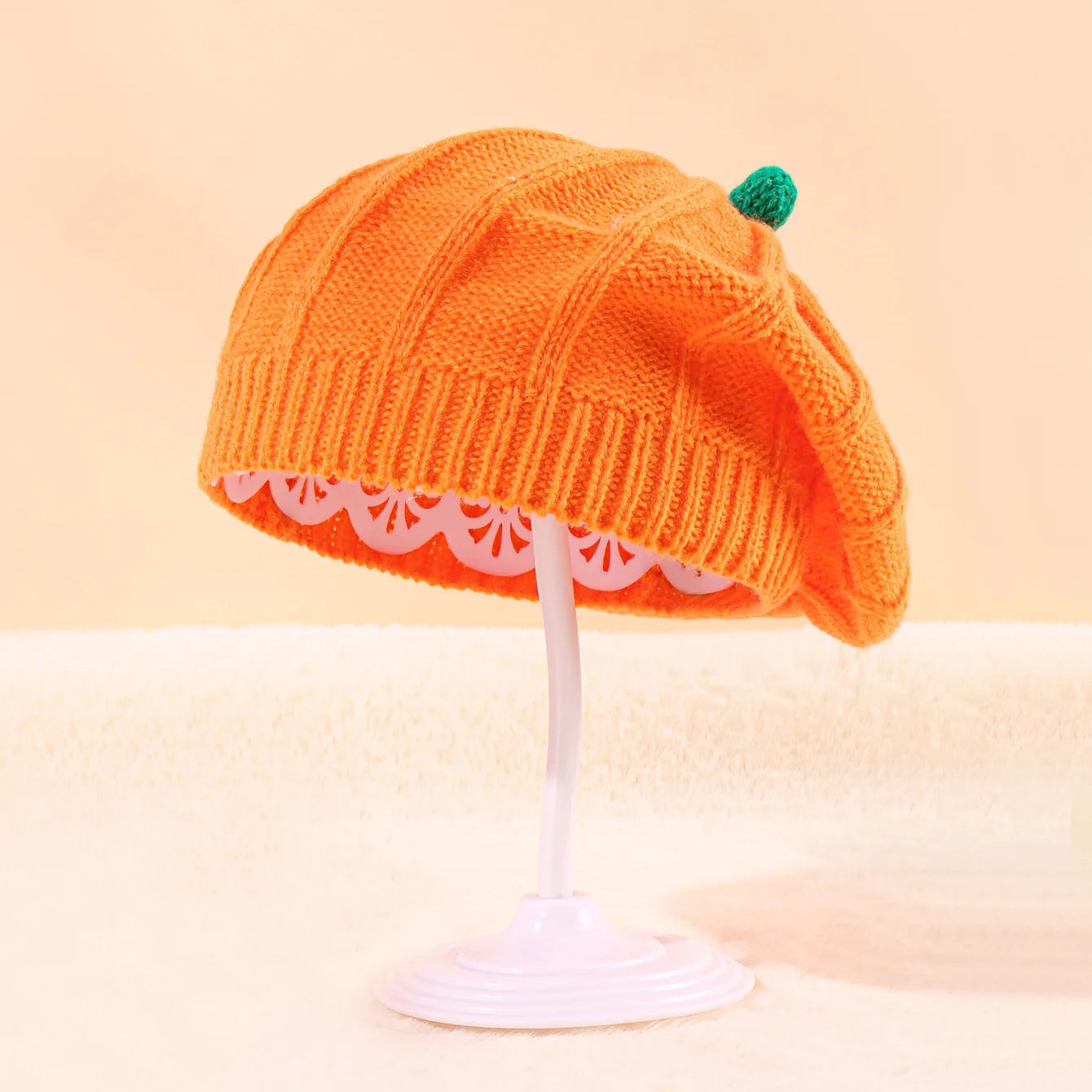 Autumn Winter Parent-child Knitted Hat 2024 Halloween Pumpkin Warm Belle Knitted Hat Happy Thanksgiving Day Hat Gifts